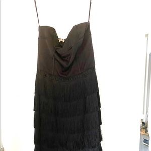 Fringe halter dress